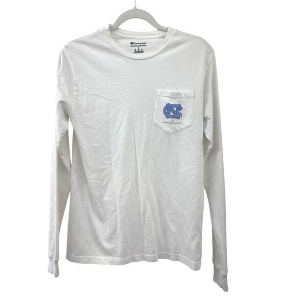 UNC Tarheel T-Shirt Size Small Long Sleeve Front Back Distressed Graphic - Picture 2 of 10